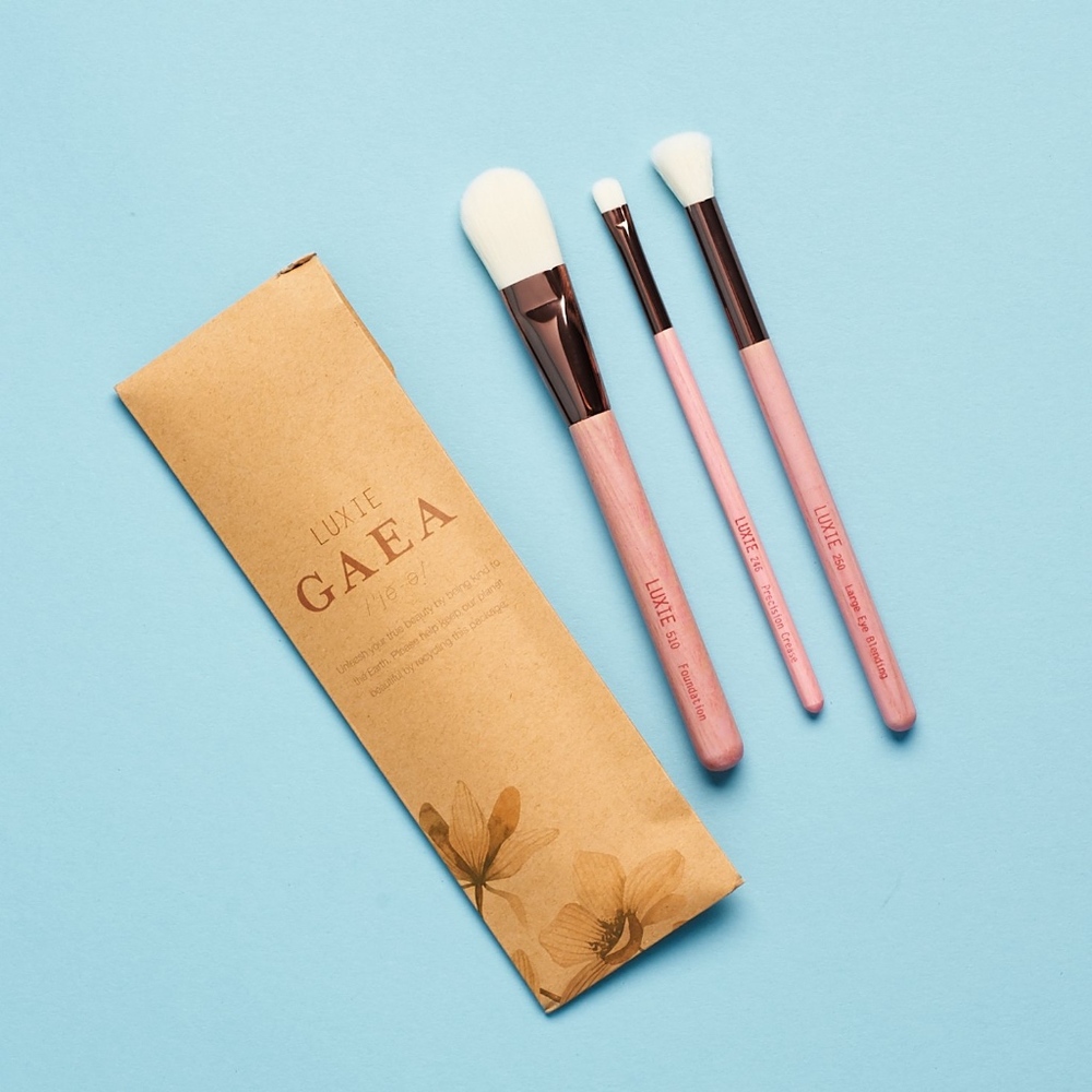 NEW Luxie Gaea 3 Piece Makeup Brush Set